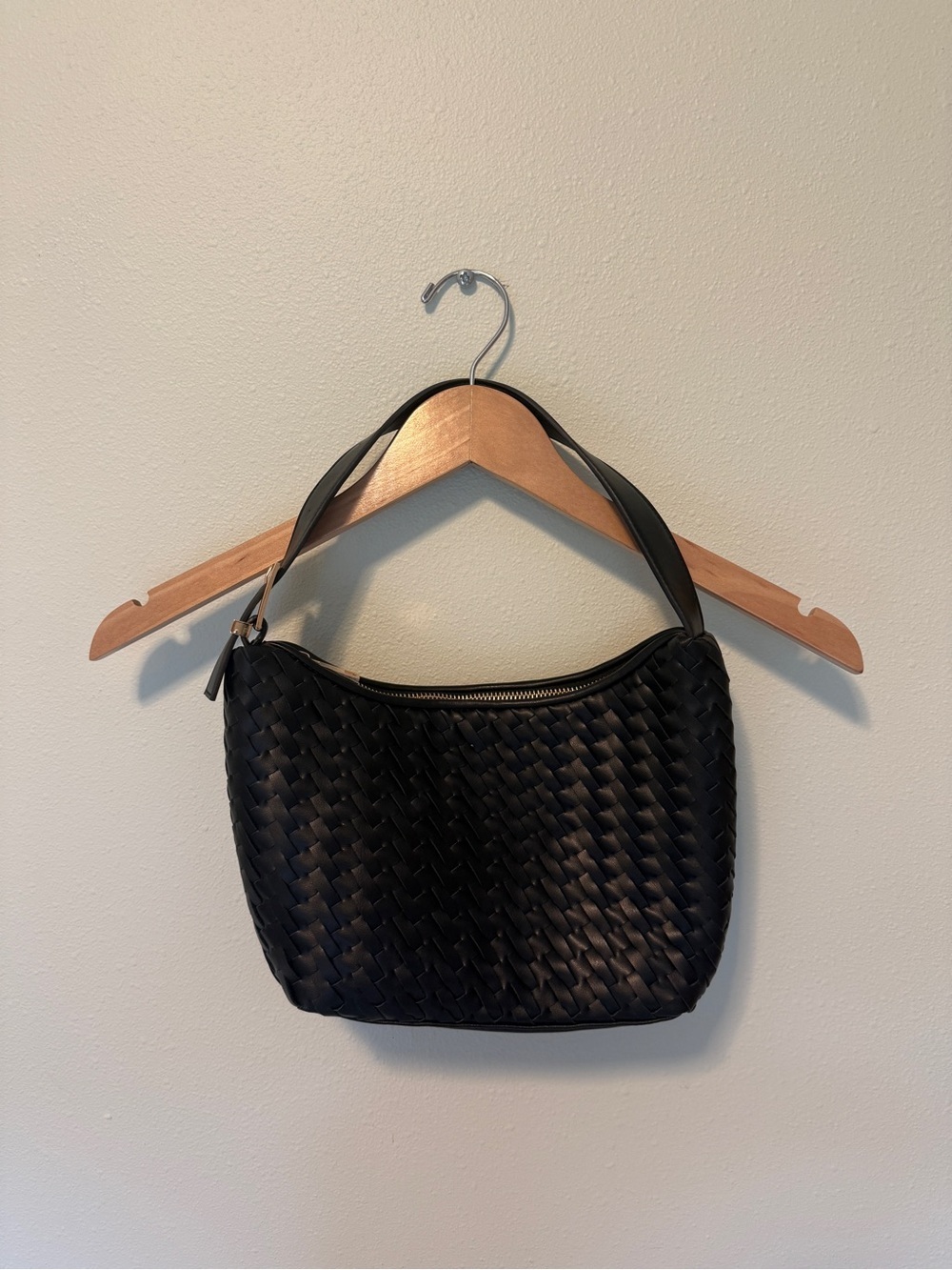 a new day Black Woven Shoulder Bag